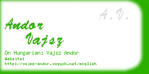 andor vajsz business card